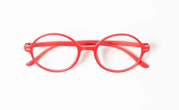 Red Fashion Glasses Isolated White Background — Stock Photo, Image