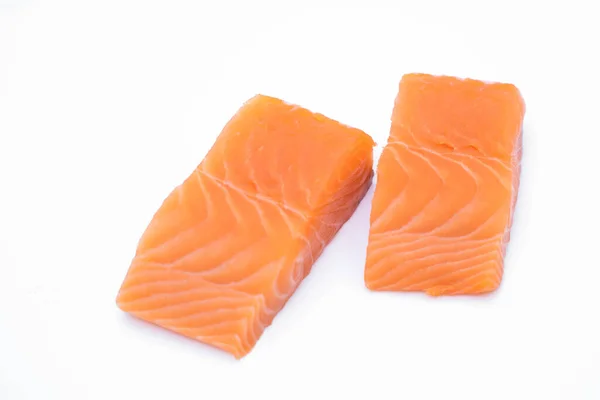 白を基調とした新鮮な鮭の切り身 — ストック写真