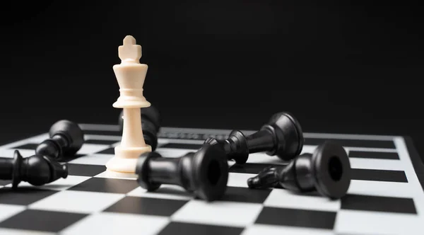 Schach Auf Einem Schachbrett Spielen — Stockfoto