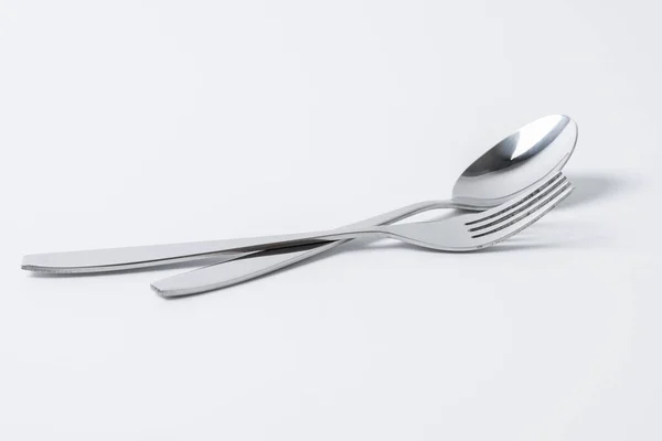 Fork Spoon Isolated White Background — Stock Photo, Image