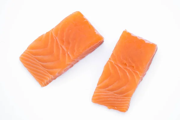 白を基調とした新鮮な鮭の切り身 — ストック写真