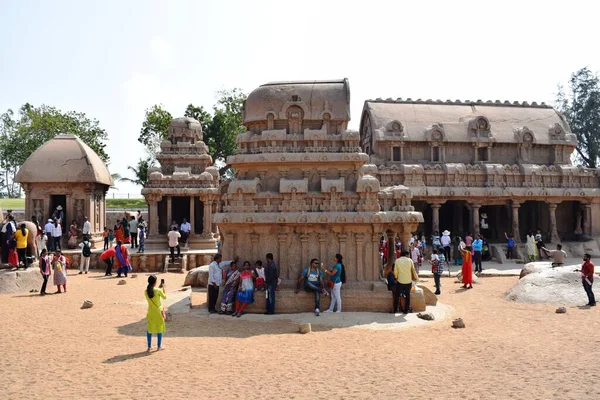 Famous Tamil Nadu Landmark Mahabalipuram Dec 2019 Shore Temple World — Stock Photo, Image