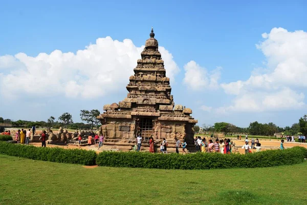Beroemde Tamil Nadu Bezienswaardigheid Dec 2019 Unesco Werelderfgoed Shore Temple — Stockfoto