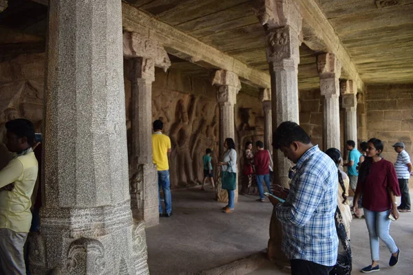 Mahabalipuram Dic 2019 Arjuna Penance Gran Relieve Roca Tallado Mahabalipuram —  Fotos de Stock