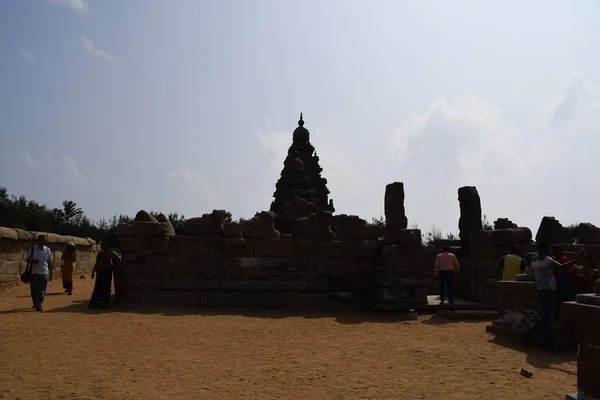 Berömd Tamil Nadu Landmärke Dec 2019 Unesco Världsarv Shore Tempel — Stockfoto