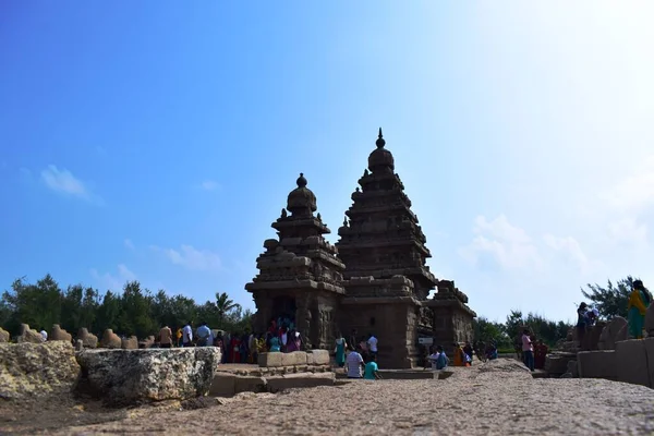 Berömd Tamil Nadu Landmärke Dec 2019 Unesco Världsarv Shore Tempel — Stockfoto