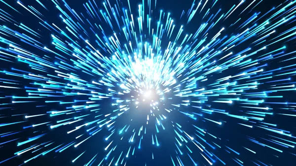 Koyu mavi, mavi havai fişek patlama. Küçük toz granül dağılın ve toz parçacık arka plan kızdırma