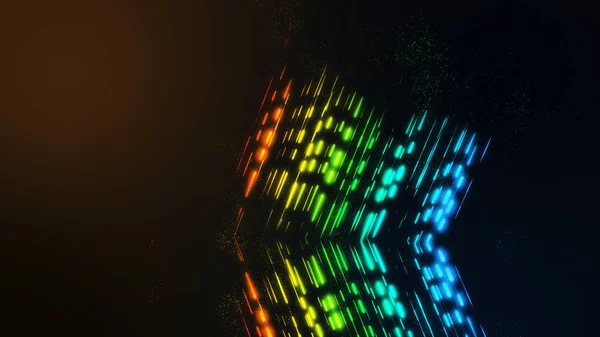 Красочные Цифровые Абстрактные Динамические Динамические Современные Точки Бар Линии Разноцветный — стоковое фото