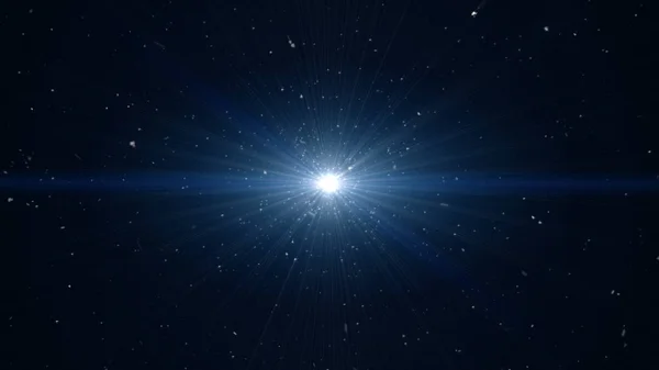 Синий фон, цифровая подпись с волновыми частицами, блеск , — стоковое фото