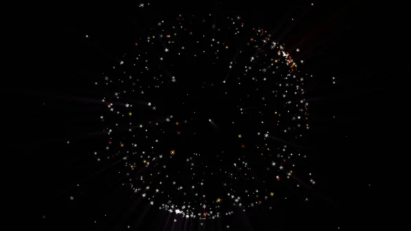 Siyah arka plan, dijital imza ile parlak yıldız şeklinde p — Stok fotoğraf