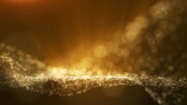 Koyu kahverengi arka plan, parçacıklar ile dijital imza, sparkli