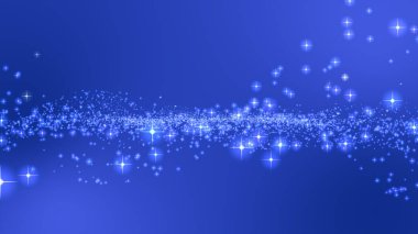 Mavi arka plan, parçacıklar, köpüklü wav ile dijital imza