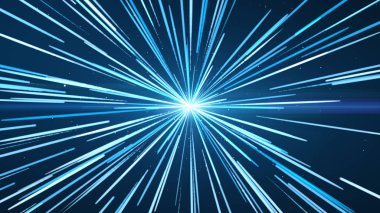 Ortasında mavi arka plan, mavi ve beyaz ışık lin ile