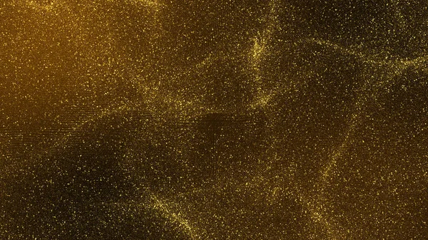 Sötétbarna háttér apró részecskék gyűltek össze fény w — Stock Fotó