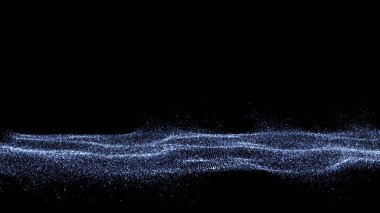 dalgalar halinde toplanan küçük parçacıklar ile siyah arka planlar, gölge