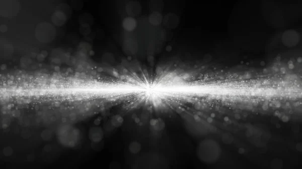 Abstract black and white dust particle glitter sparks bokeh back