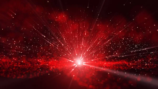 Glow red dust particale glitter sparks abstract background for c — Stock Photo, Image