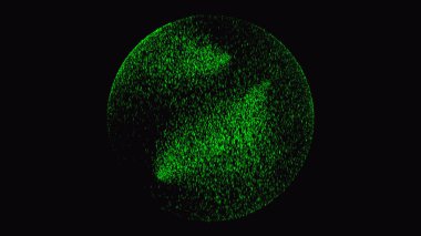 Koyu yeşil arka plan parlaklık küçük bir yeşil toz parçacığı vardır