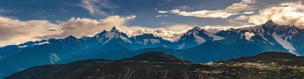 Panorama Alta Resolución Cordillera Kawagarbo Entre Yunnan Tíbet China 192 — Foto de Stock