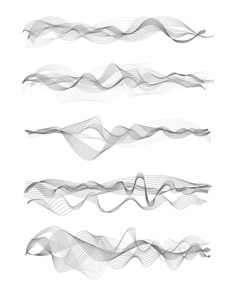 Vecteur musique ondes sonores — Image vectorielle