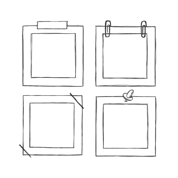 Hand - getrokken frame. — Stockvector