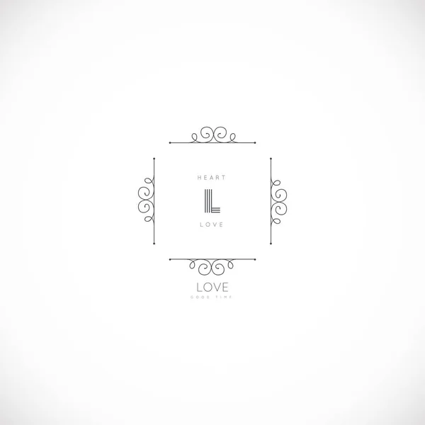 Lüks monogram logosu — Stok Vektör