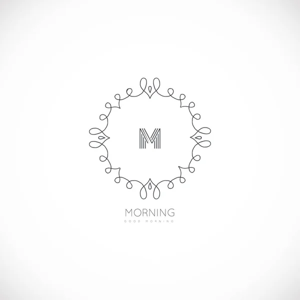 Logotipo de monograma de luxo — Vetor de Stock