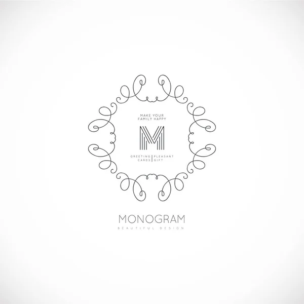 Luxury monogram logo — Stock Vector