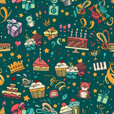 Birthaday seamless modeli.