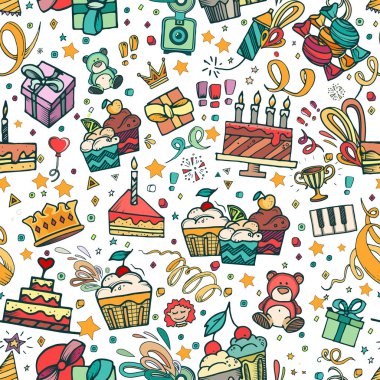 Birthaday seamless modeli.