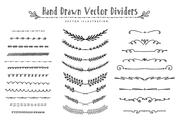 Collection of vintage dividers — Stock Vector