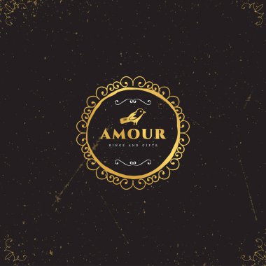 Vektör altın logo şablonu