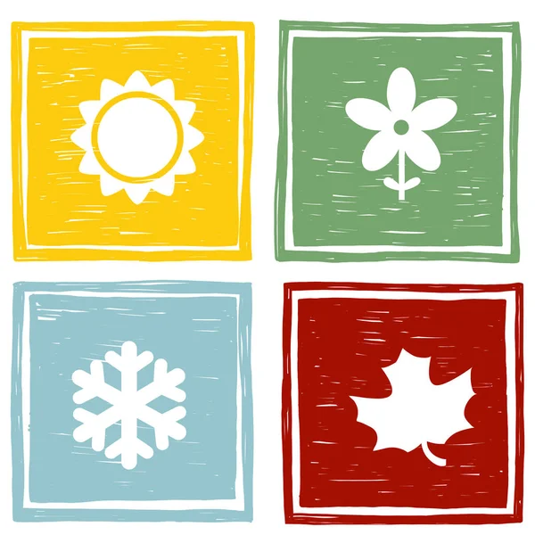 Quatre saisons de l'année. — Image vectorielle