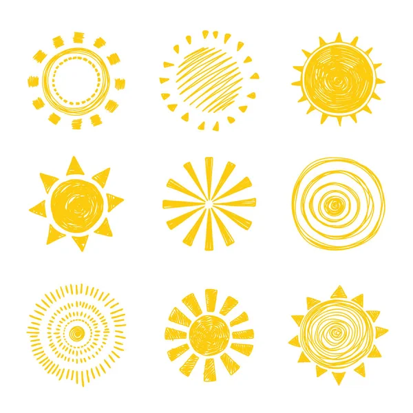 Icon dodle sun — стоковый вектор