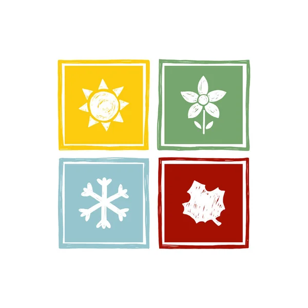 Quatre saisons de l'année. — Image vectorielle