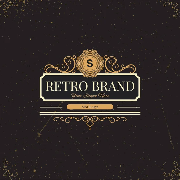 Marcos de remolino vintage — Vector de stock