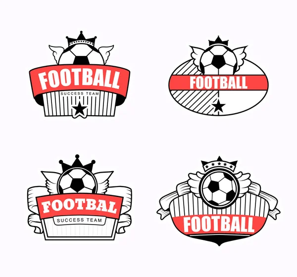 Successful football emblem club. — Stock Vector