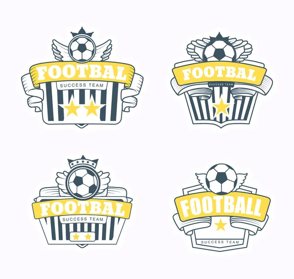 Успешный футбольный эмблемный клуб . — стоковый вектор
