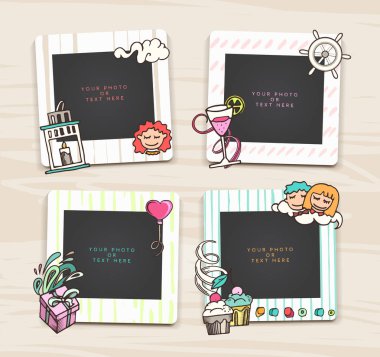 Güzel şablon el çizilen çerçeve.