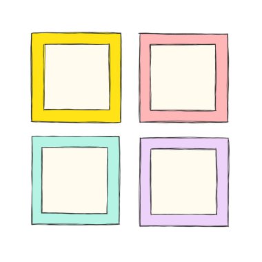 Şablon vektör fotoğraf çerçeveleri