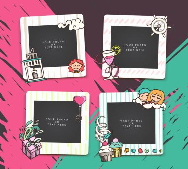 Şablon vektör fotoğraf çerçeveleri