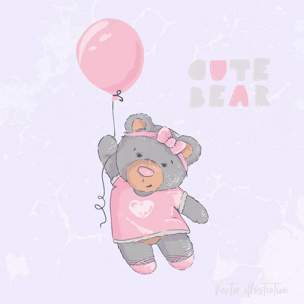 可爱而甜蜜的熊 — 图库矢量图片