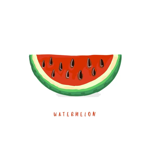 Red watermelon illustration. — Stock Vector