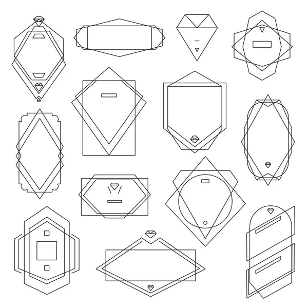 Collection of vintage patterns and frames. — Stock Vector
