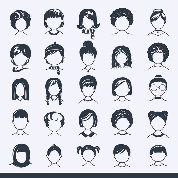 Eenvoudige avatar pictogrammen — Stockvector