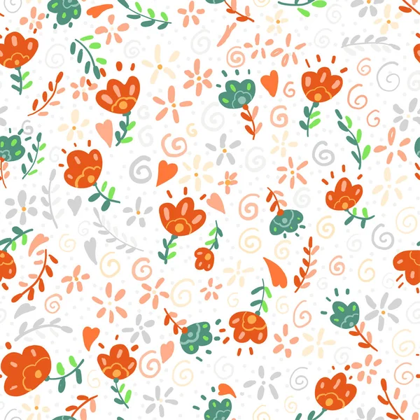 Motif floral sans couture. — Image vectorielle