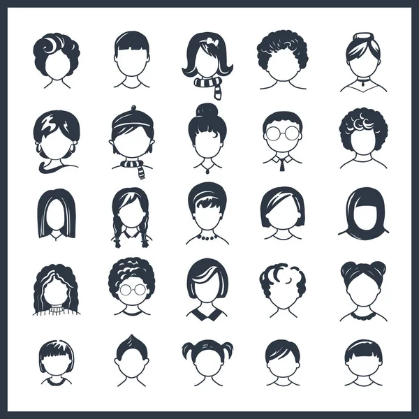 Icônes avatar simples — Image vectorielle