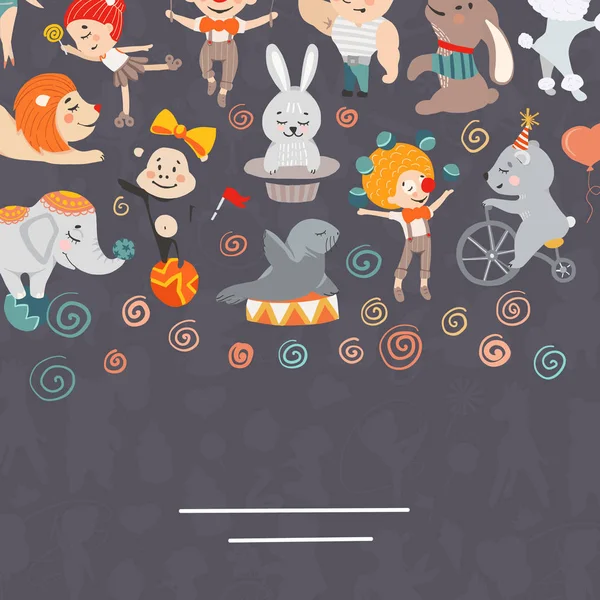 Ilustración de banner de circo . — Vector de stock