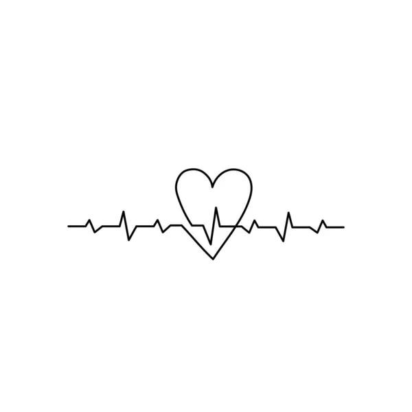 Εικόνα γραμμής της καρδιάς — Διανυσματικό Αρχείο