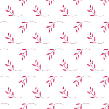 Dekorasyon, baskı, tekstil, kumaş baskısı, kartpostal, giysi, kırtasiye malzemeleri için pembe dalları olan kusursuz çiçek vektör deseni.